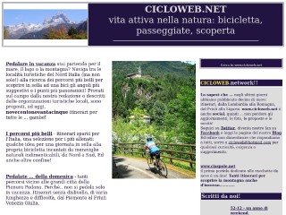 Screenshot sito: Cicloweb.net