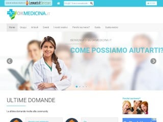 Screenshot sito: Okmedicina.it