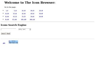 Screenshot sito: Icon browser