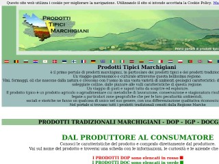 Screenshot sito: Prodotti tipici marchigiani