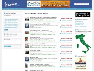Screenshot sito: VespaMarket.it