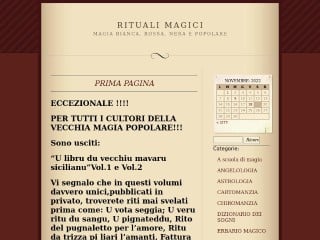 Screenshot sito: Rituali Magici