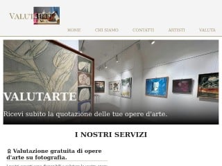 Screenshot sito: ValutArte
