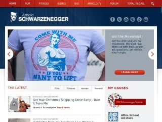 Screenshot sito: Arnold Schwarzenegger