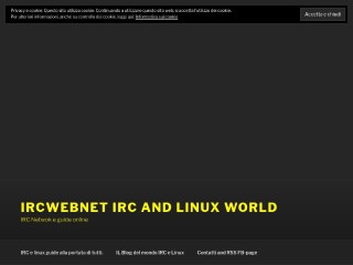 Screenshot sito: IRCwebNET