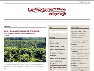 Screenshot sito: Il caffè espresso italiano