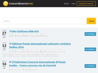 Screenshot sito: Concorsiletterari.net