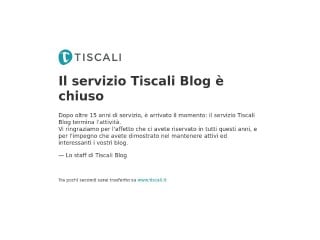 Screenshot sito: Blog Tiscali