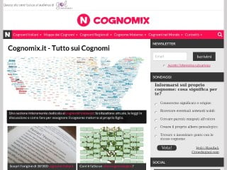 Screenshot sito: Cognomix.it