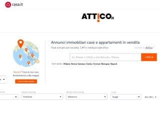 Screenshot sito: Attico.it