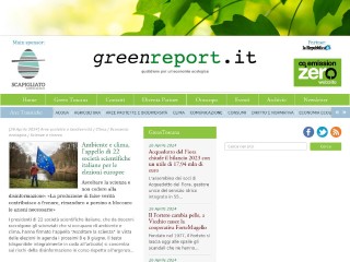 Screenshot sito: GreenReport