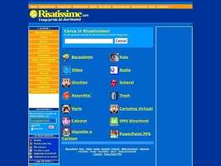 Screenshot sito: Risatissime.com