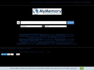 Screenshot sito: MyMemory
