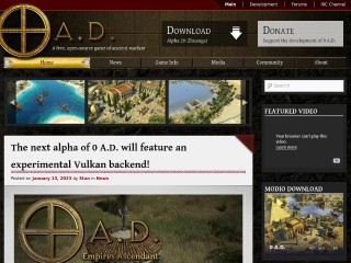 Screenshot sito: 0 A.D.