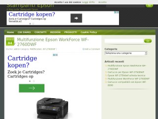 Screenshot sito: Stampanti Epson