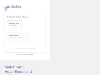 Screenshot sito: Getlinko