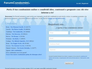 Screenshot sito: Forumcondomini.it