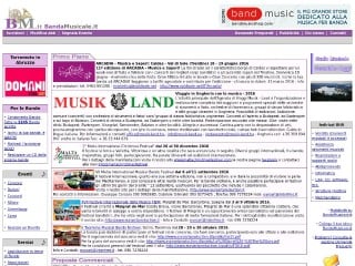 Screenshot sito: BandaMusicale.it