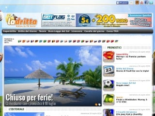 Screenshot sito: La Dritta