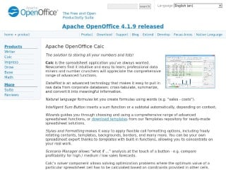 Screenshot sito: OpenOffice Calc