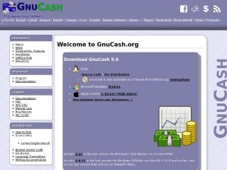 Screenshot sito: GnuCash