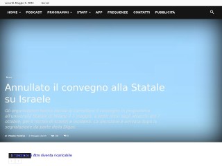 Screenshot sito: Radio Lombardia