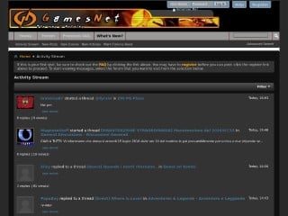 Screenshot sito: GamesNet