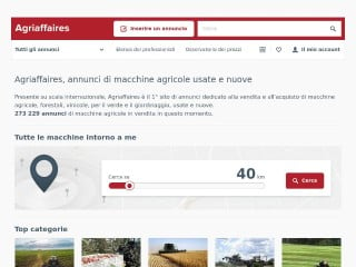 Screenshot sito: Agriaffaires.it
