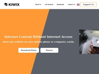 Screenshot sito: Kiwix