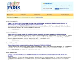 Screenshot sito: Fadis