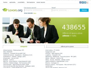 Screenshot sito: Lavoro.org