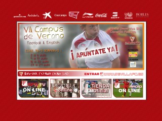 Screenshot sito: Sevilla Fc