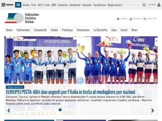 Screenshot sito: Federciclismo