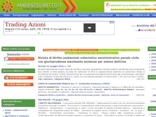 Screenshot sito: AmbienteDiritto.it