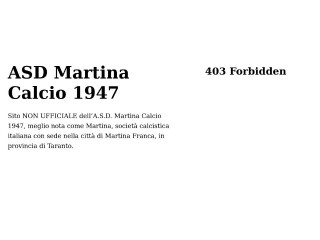 Screenshot sito: Martina Franca