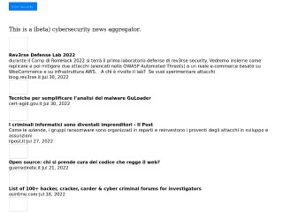 Screenshot sito: OverSecurity