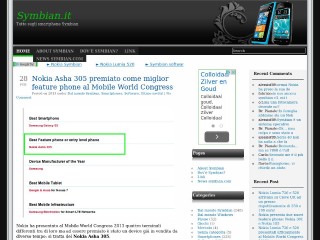 Screenshot sito: Symbian.it