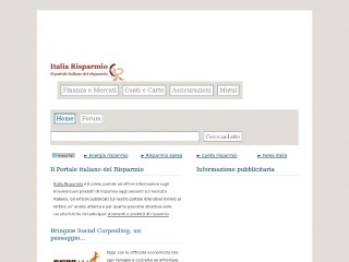 Screenshot sito: Italia Risparmio