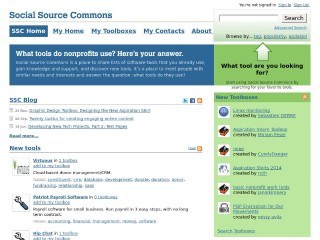 Screenshot sito: Social Source Commons