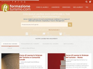 Screenshot sito: LaureaTurismo.it