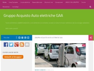 Screenshot sito: Gruppo Acquisto Auto elettriche GAA