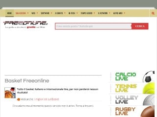 Screenshot sito: Basket Freeonline