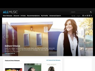 Screenshot sito: Allmusic.com