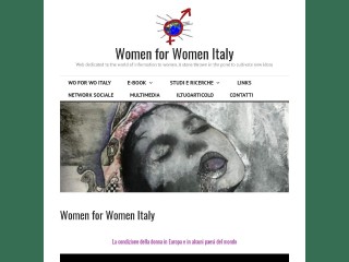 Screenshot sito: Women for Women Italy