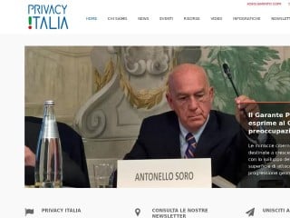 Screenshot sito: PrivacyItalia.eu