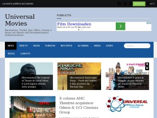 Screenshot sito: Universal Movies