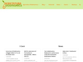 Screenshot sito: Agricoltura Biodinamica