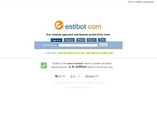 Screenshot sito: Estibot.com
