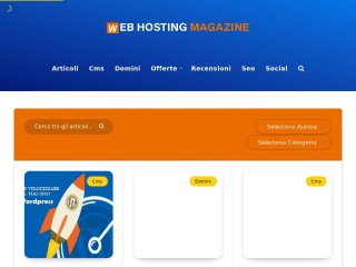 Screenshot sito: Web Hosting Magazine