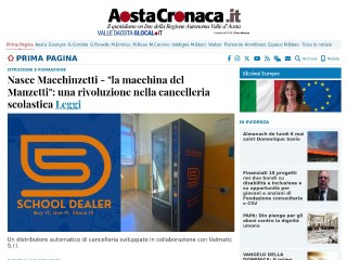 Screenshot sito: Aosta Cronaca